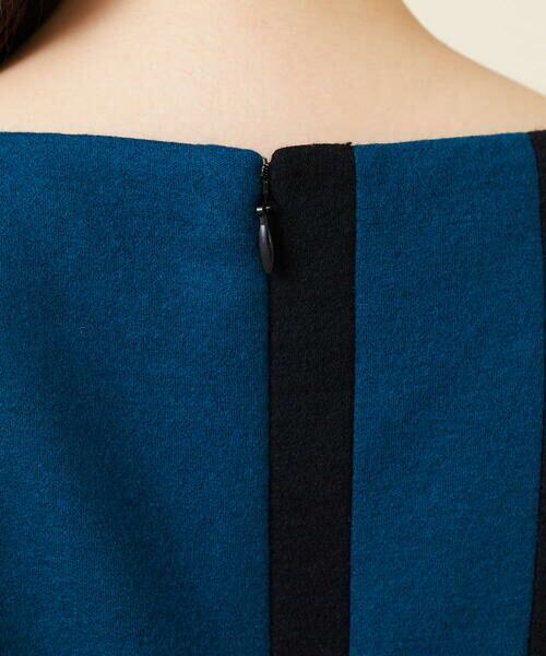 Sybilla / シビラ ドレス | 【blue&black】バイカラーパッチワークドレス | 詳細7