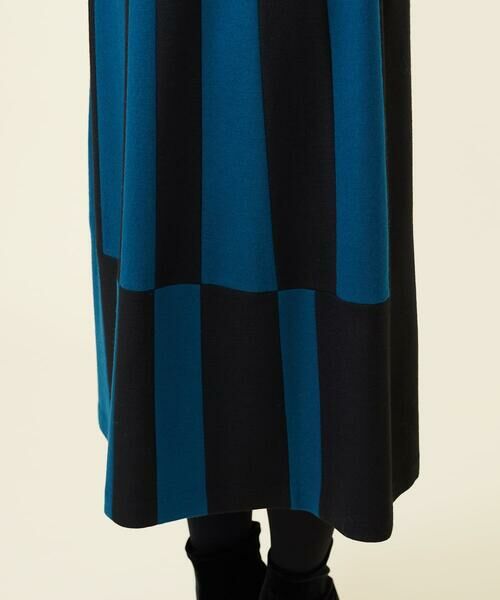 Sybilla / シビラ ドレス | 【blue&black】バイカラーパッチワークドレス | 詳細9