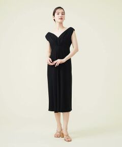 【SYBILLA DRESS】オープンバックVネックドレス