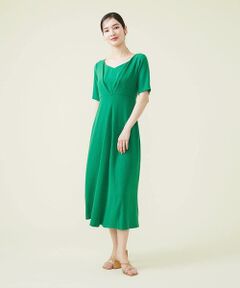 【SYBILLA DRESS】タックデザインフレアドレス