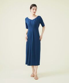 【SYBILLA DRESS】タックデザインフレアドレス