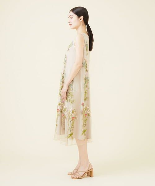 Sybilla / シビラ ドレス | フラワー刺繍チュールノースリーブドレス | 詳細5