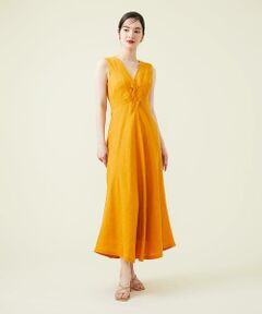 【SYBILLA DRESS】イントレチャートリネンドレス