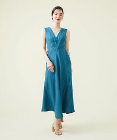 【SYBILLA DRESS】イントレチャートリネンドレス