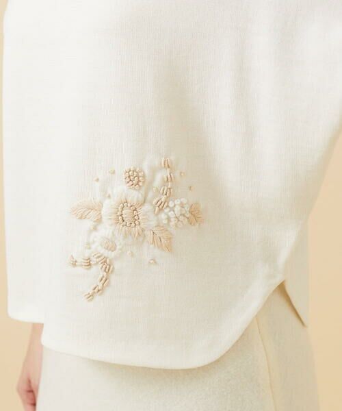 Sybilla / シビラ ニット・セーター | 【Pure】ホワイトフラワー刺繍プルオーバー | 詳細10