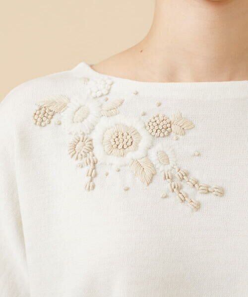 Sybilla / シビラ ニット・セーター | 【Pure】ホワイトフラワー刺繍プルオーバー | 詳細8