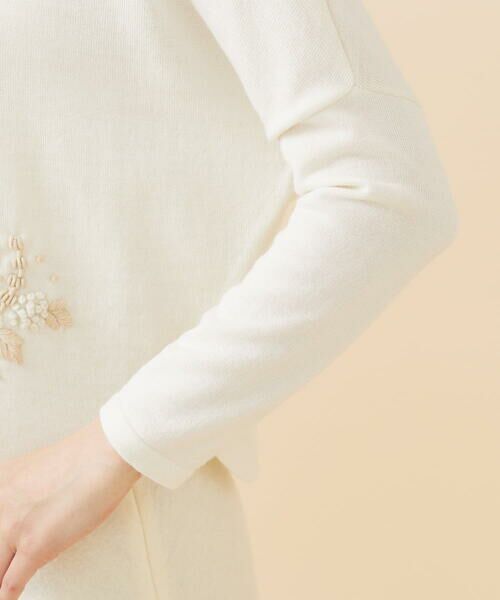 Sybilla / シビラ ニット・セーター | 【Pure】ホワイトフラワー刺繍プルオーバー | 詳細9