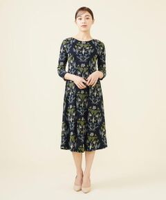 Sybilla / シビラ ロング・マキシ丈ワンピース | ボタニカル刺繍ジャージードレス