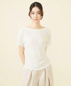 Sybilla / シビラ カットソー | ボートネック梨地カットソー