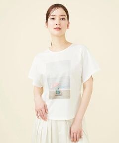 【PLAYA】ビーチサイドプリントTシャツ