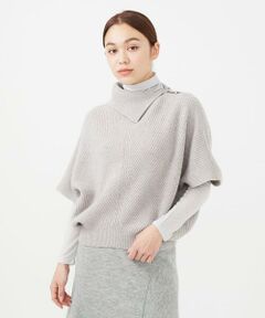 Sybilla / シビラ ニット・セーター | 【PURE】アシンメトリーオフタートルプルオーバー