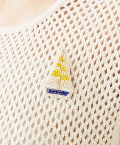 Sybilla / シビラ ブローチ・コサージュ | ビーズ刺繍ヨットモチーフブローチ