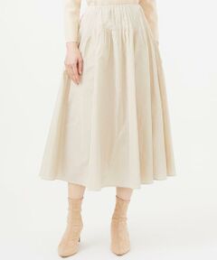 Sybilla / シビラ ロング・マキシ丈スカート | シルキータフタピンタックスカート