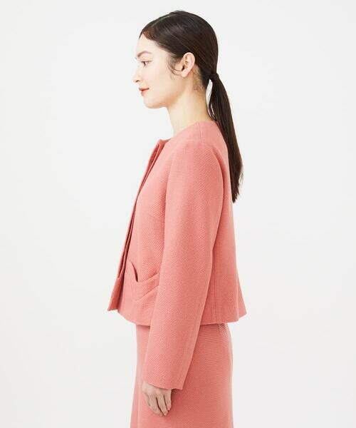 Sybilla / シビラ ノーカラージャケット | ピンクツイードノーカラージャケット | 詳細5