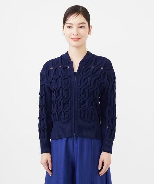 Sybilla / シビラ カーディガン・ボレロ | 変形ケーブルニットブルゾン | 詳細1