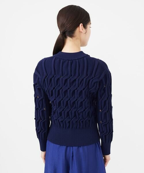 Sybilla / シビラ カーディガン・ボレロ | 変形ケーブルニットブルゾン | 詳細3
