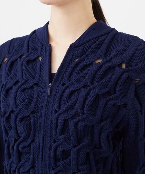 Sybilla / シビラ カーディガン・ボレロ | 変形ケーブルニットブルゾン | 詳細4