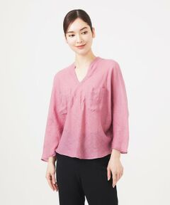 Sybilla / シビラ シャツ・ブラウス | ムラ染めリネンポケットブラウス