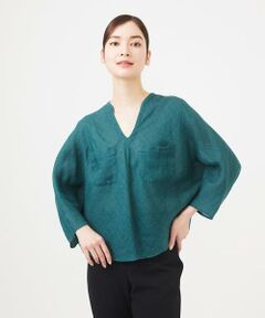 Sybilla / シビラ シャツ・ブラウス | ムラ染めリネンポケットブラウス