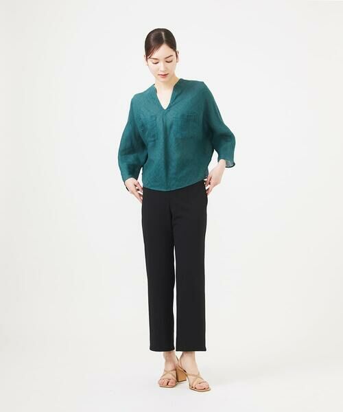 Sybilla / シビラ シャツ・ブラウス | ムラ染めリネンポケットブラウス | 詳細11