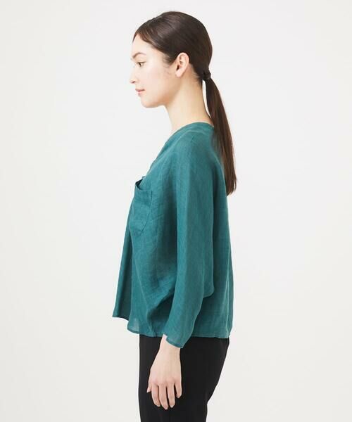 Sybilla / シビラ シャツ・ブラウス | ムラ染めリネンポケットブラウス | 詳細4