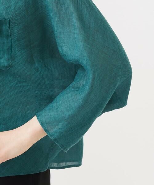 Sybilla / シビラ シャツ・ブラウス | ムラ染めリネンポケットブラウス | 詳細8