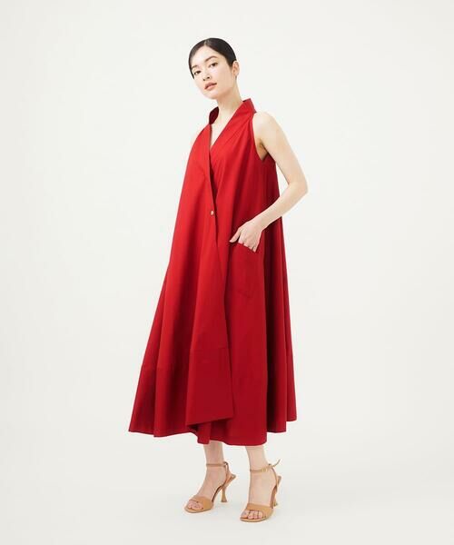 SMART DRESS】オフカラーアメリカンスリーブドレス （ドレス