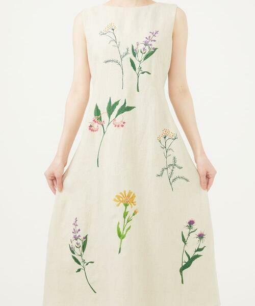 Sybilla / シビラ ドレス | 先染めリネン刺繍ドレス | 詳細10