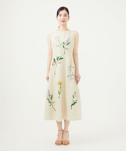 Sybilla / シビラ ドレス | 先染めリネン刺繍ドレス | 詳細2