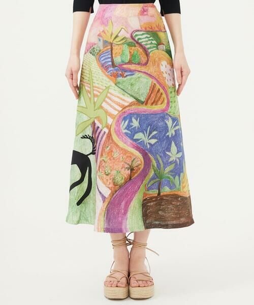 Sybilla / シビラ ロング・マキシ丈スカート | パステルランドスケープスカート | 詳細1