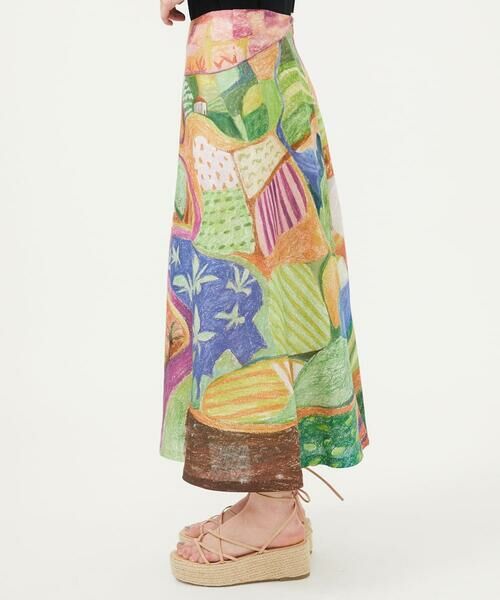 Sybilla / シビラ ロング・マキシ丈スカート | パステルランドスケープスカート | 詳細2