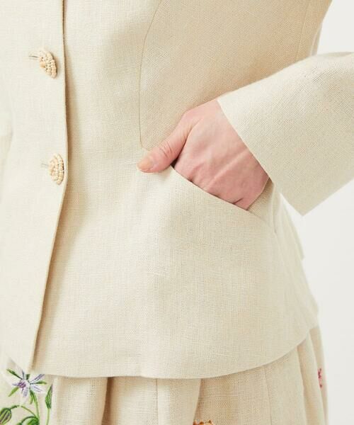Sybilla / シビラ テーラードジャケット | 先染めリネンジャケット | 詳細4