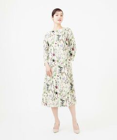 Sybilla / シビラ ロング・マキシ丈ワンピース | フォトフラワープリントジャージードレス