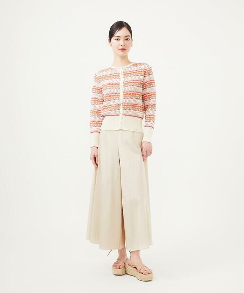 Sybilla / シビラ カーディガン・ボレロ | 透かし柄ボーダーカーディガン | 詳細3