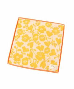 Sybilla / シビラ ハンカチ | フラワー柄ベロア調タオルハンカチ