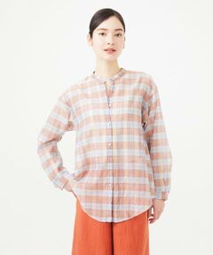 Sybilla / シビラ シャツ・ブラウス | 先染めチェックバンドカラーブラウス