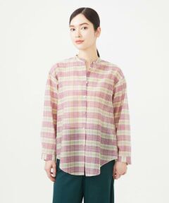 Sybilla / シビラ シャツ・ブラウス | 先染めチェックバンドカラーブラウス