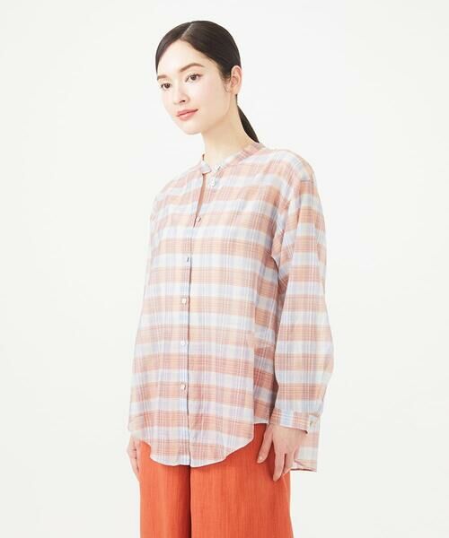 Sybilla / シビラ シャツ・ブラウス | 先染めチェックバンドカラーブラウス | 詳細1