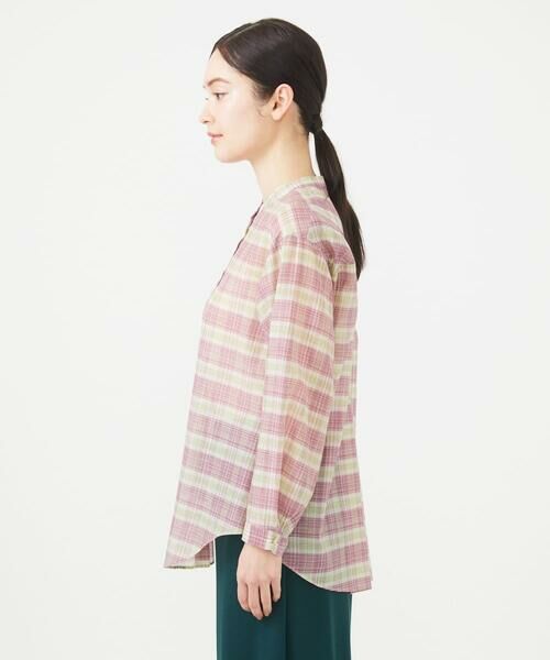 Sybilla / シビラ シャツ・ブラウス | 先染めチェックバンドカラーブラウス | 詳細13