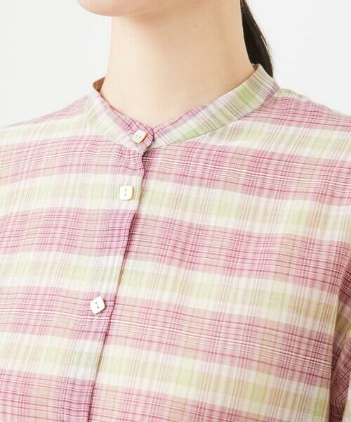 Sybilla / シビラ シャツ・ブラウス | 先染めチェックバンドカラーブラウス | 詳細4