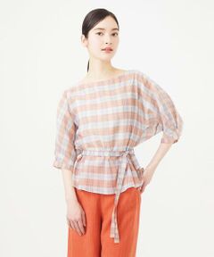 Sybilla / シビラ シャツ・ブラウス | 先染めチェックドルマンスリーブブラウス