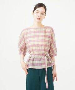 Sybilla / シビラ シャツ・ブラウス | 先染めチェックドルマンスリーブブラウス