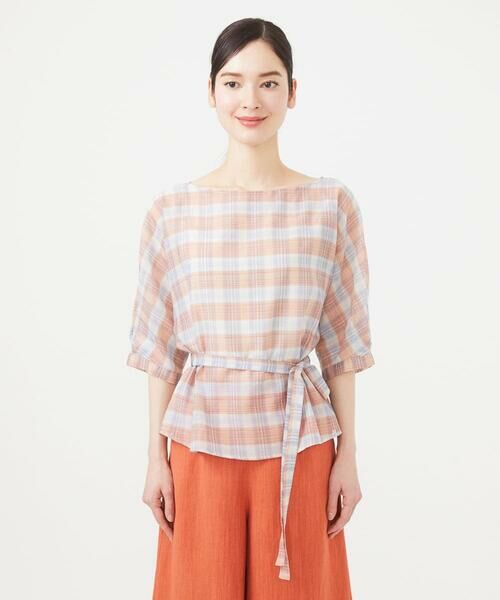 Sybilla / シビラ シャツ・ブラウス | 先染めチェックドルマンスリーブブラウス | 詳細1