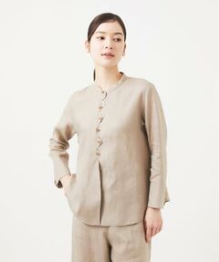 Sybilla / シビラ シャツ・ブラウス | ウェーブデザインリネンブラウス