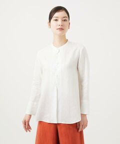 Sybilla / シビラ シャツ・ブラウス | ウェーブデザインリネンブラウス