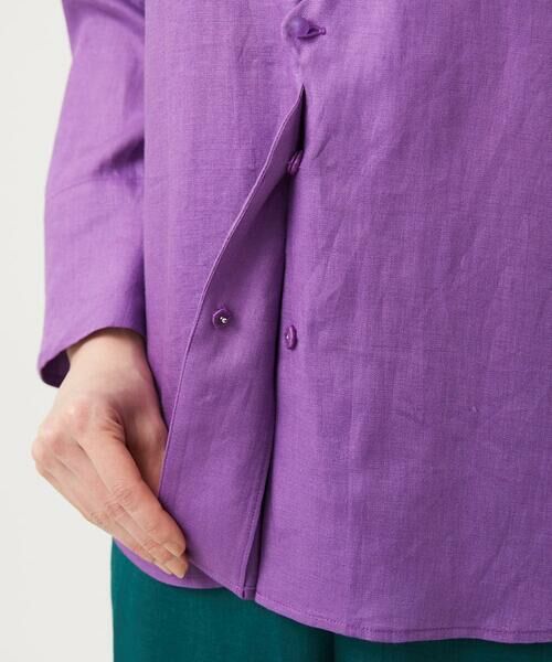 Sybilla / シビラ シャツ・ブラウス | ウェーブデザインリネンブラウス | 詳細10