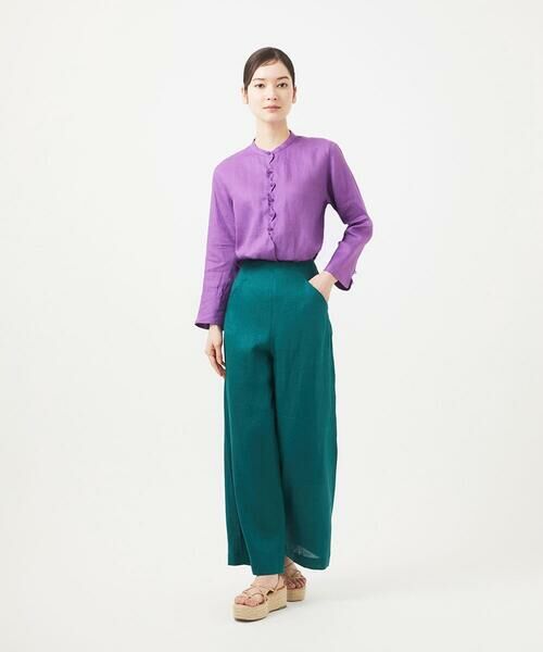 Sybilla / シビラ シャツ・ブラウス | ウェーブデザインリネンブラウス | 詳細13