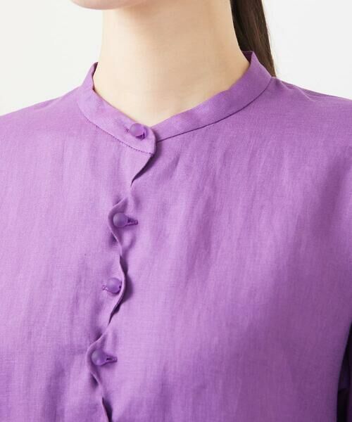 Sybilla / シビラ シャツ・ブラウス | ウェーブデザインリネンブラウス | 詳細6