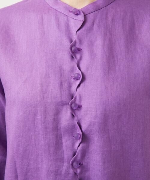 Sybilla / シビラ シャツ・ブラウス | ウェーブデザインリネンブラウス | 詳細7