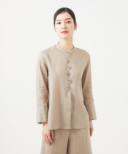 Sybilla / シビラ シャツ・ブラウス | ウェーブデザインリネンブラウス | 詳細14